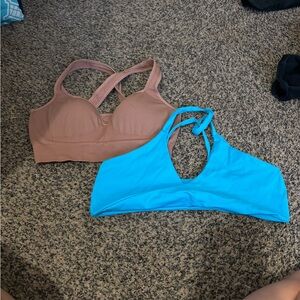 SHEIN Blue and Brown Sports Bras